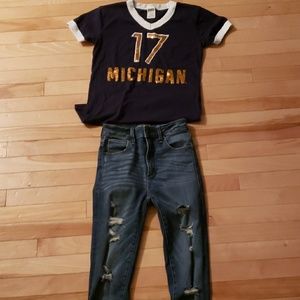 Abercrombie & Fitch High Rise Skinny Pink Top!